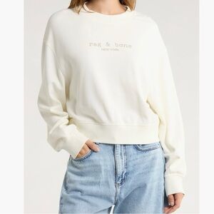 NWT Rag & Bone Terry Sweatshirt in Chalk